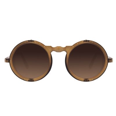 Óculos de Sol Unissex Alok Icônico Steampunk 2.0 Dia dos Namorados Degradê Marrom